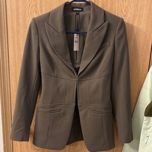 Express Women's Olive Green Blazer